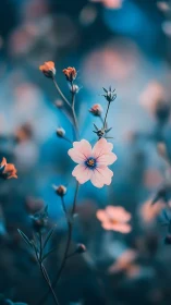 Pink Flower with Bokeh Background.