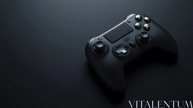 Modern Gaming Controller in Sleek Black.