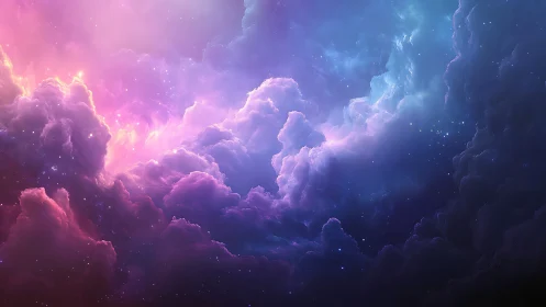 Nebula daydreams swirl in violet, cyan and cosmic hush.