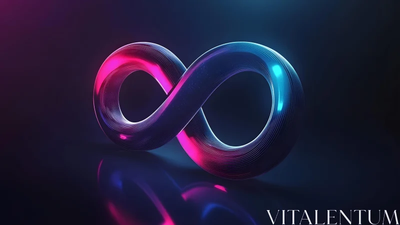 Futuristic neon infinity symbol with glowing gradient lighting. Futuristic neon infinity symbol with glowing gradient lighting.