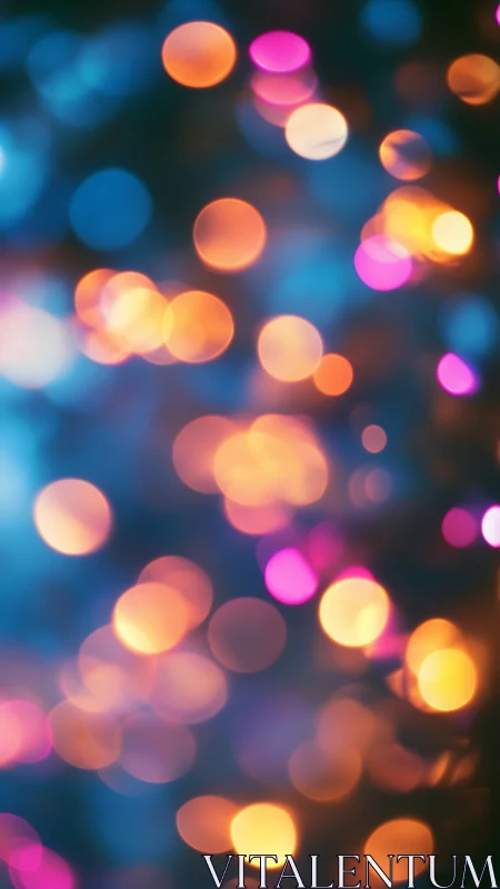 Colorful bokeh lights glow in rich teal and amber haze.