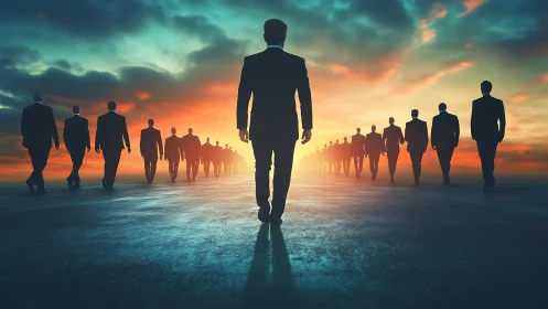 Lone Visionary Leads Corporate March Into Golden Horizon