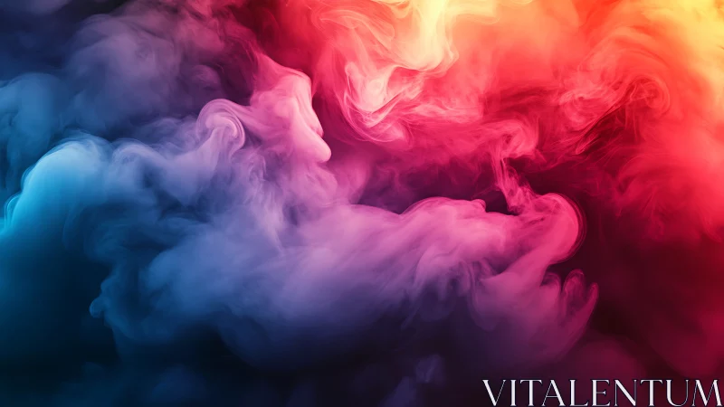 Chromatic vapor plumes merge in a high-contrast digital nebula