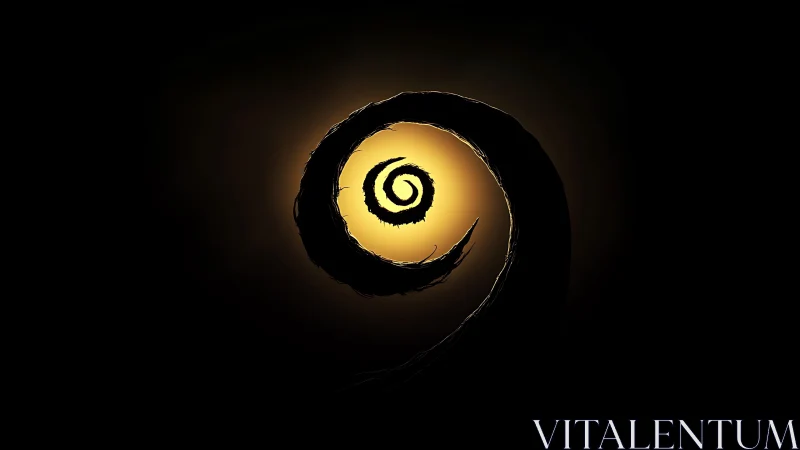 Spiral moon glow curling into a mysterious gentle night.