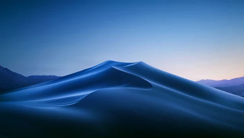 Midnight dunes glowing like frozen waves of quiet starlight.