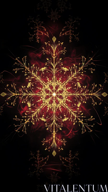 Golden ember blossom mandala glowing on velvet night.
