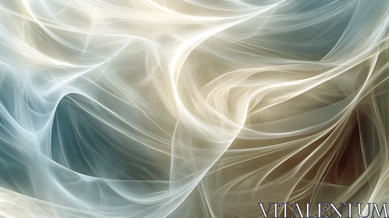 Soft luminous abstract waves in light teal and beige tones.