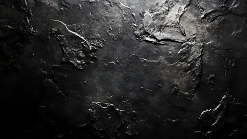 Oxidized dark metal surface rendered with high-contrast texture