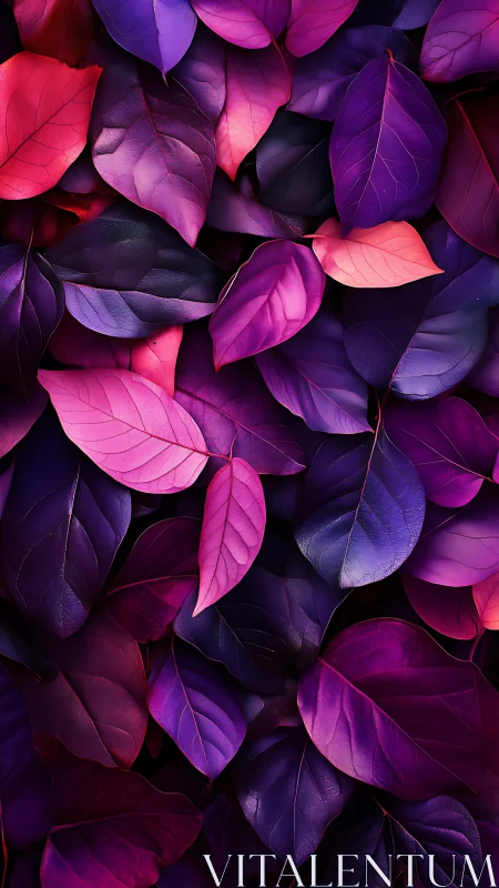 Velvet neon foliage weaving a twilight symphony of color.