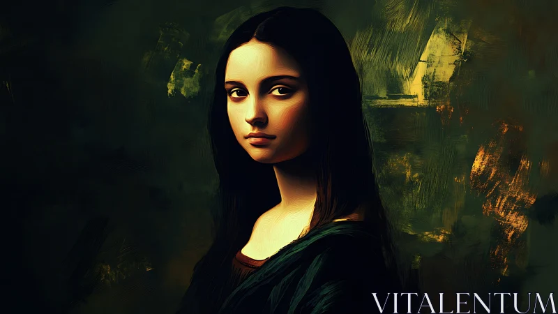 Quiet glow of a thoughtful girl in painterly shadows.