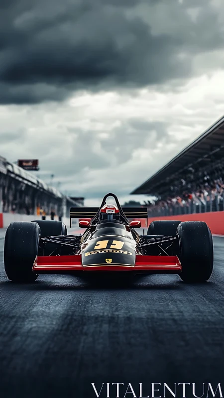Stormy racetrack moment celebrates a classic Formula car