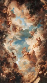 Heavenly baroque ceiling unites swirling clouds and radiant gods