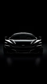 Front-illuminated supercar silhouette emphasizes aggressive aerodynamics