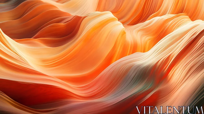 Molten sunrise dunes of abstract canyon light in motion.