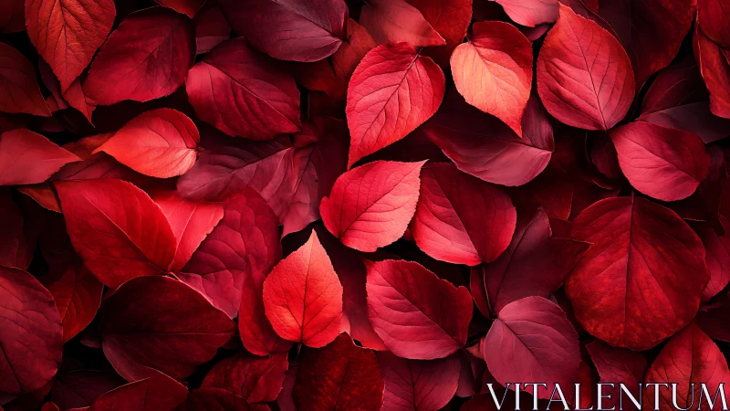 Crimson leaf chorus shimmering in layered autumn hush.