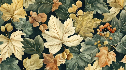 Golden autumn leaves create a cozy seasonal tapestry of color