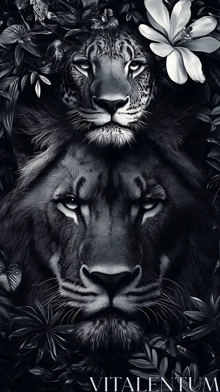 Twin Feline Sovereigns Guard Their Domain With Penetrating Stares