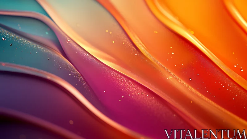 Liquid sunset ribbons ripple through neon twilight sands.