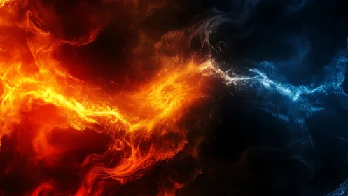 Fire and Ice Dance: A Dramatic Collision of Opposing Forces.
