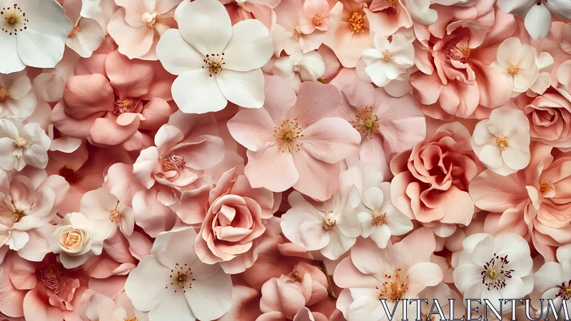 Chromatic study of layered blush floral petal topography.