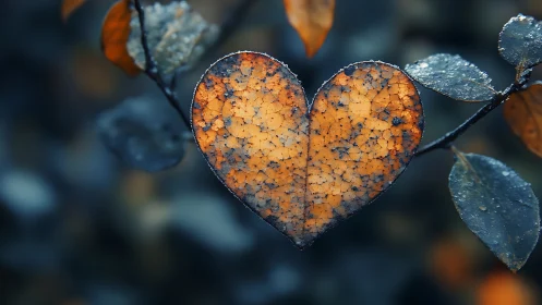 Nature's Frostbitten Heart Glows Against Twilight Silence