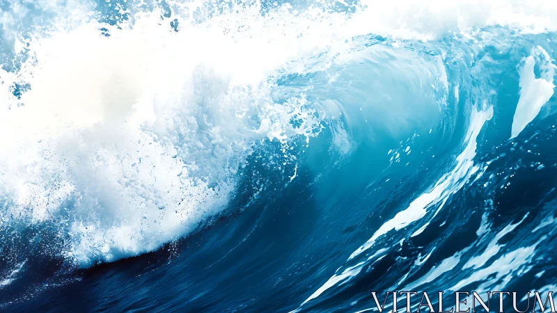 Rolling turquoise wave caught in a bright ocean rush.