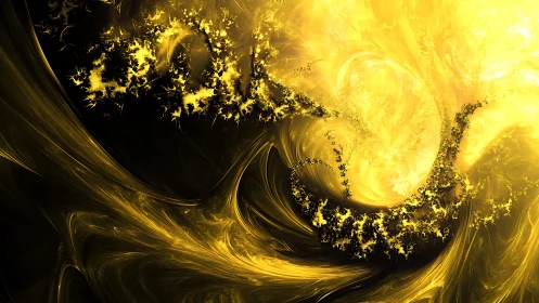 Solar storm curls into fractal dragons along a velvet void