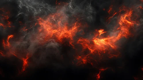 Inferno Abstract Fire and Smoke Composition.