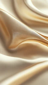 Golden satin folds flow in soft, luminous waves of light