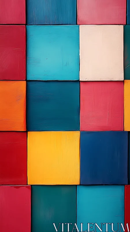 Colorful painted squares invite a playful modern wall moment