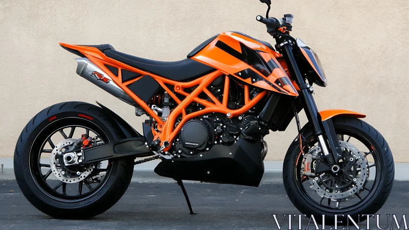 Bold orange street motorcycle invites spirited city rides