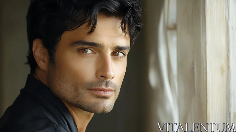 Quiet window light studies a contemplative masculine gaze