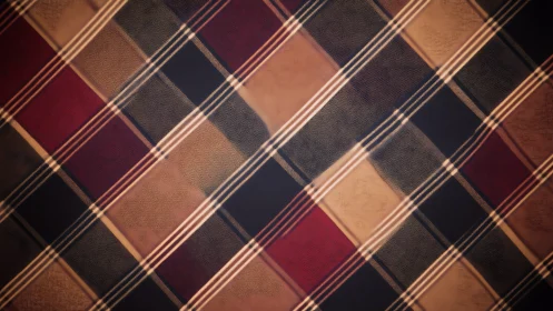 Diagonal tartan daydream folds color into gentle rhythm