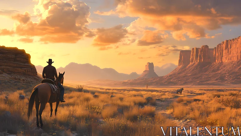 Golden hour ride through quiet western desert calm.