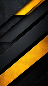 Layered black composite with brushed yellow diagonal panels