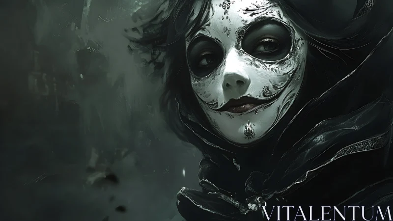 Gothic masked portrait renders a spectral, baroque femme