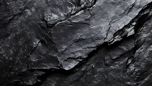 Dark slate rock surface with layered fractured texture detail.
