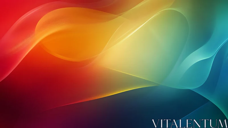 Multispectral gradient ribbons with fluid vector curvature.