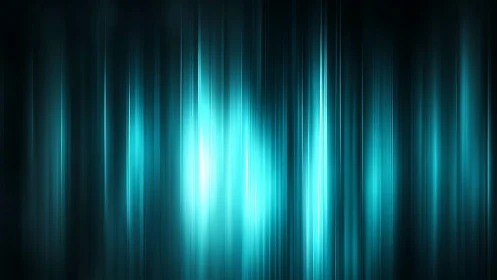 Abstract Blue Light Beams on Black Background, Futuristic Style.