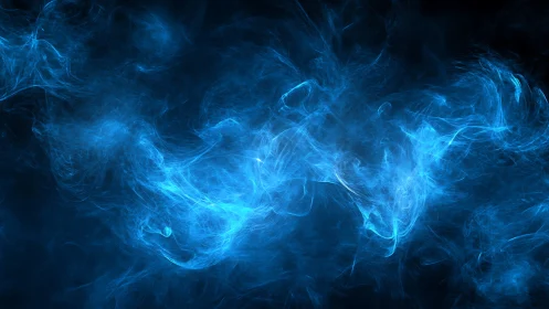 Electric nebula drifts like liquid lightning through midnight