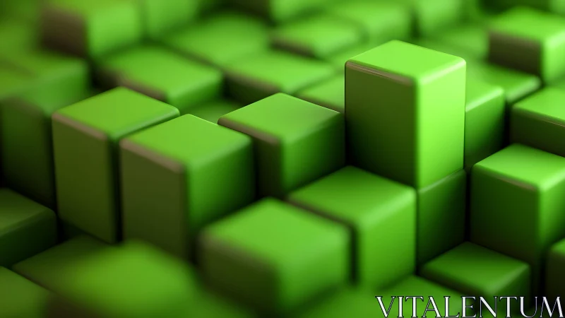 Abstract green 3D cubes background with soft lighting effects. Abstract green 3D cubes background with soft lighting effects.