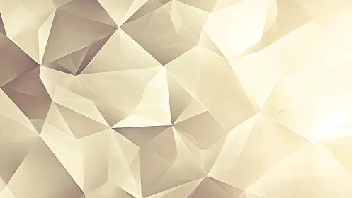Faceted beige polygonal surface with soft geometric glow.