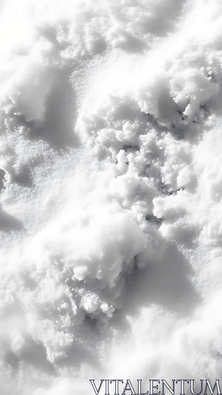 Snow surface forms irregular granular and compacted clusters