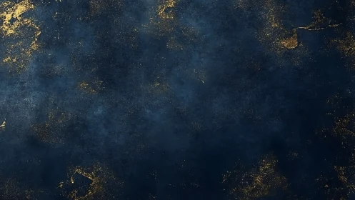 Midnight blue texture kissed with soft golden splashes.