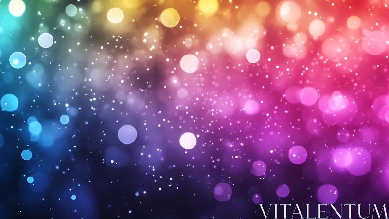 Vibrant multicolor bokeh lights abstract background with dreamy glow.