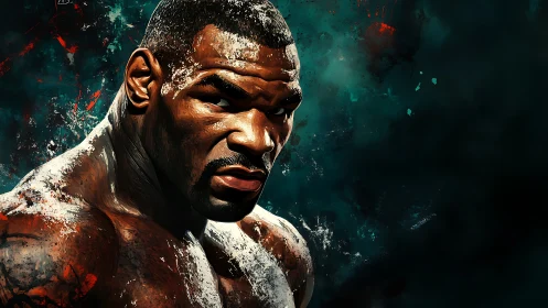 Sculptural Portrait with Dimensional Surface Articulation.