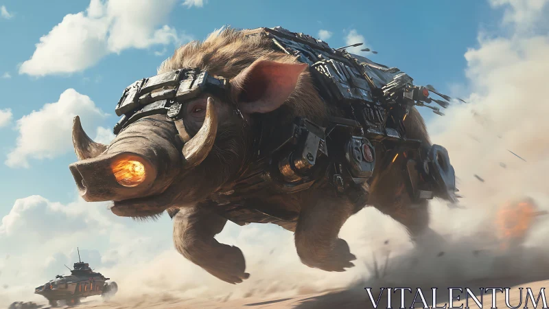 Rocket-tusk war boar charges across the burning dust plains.