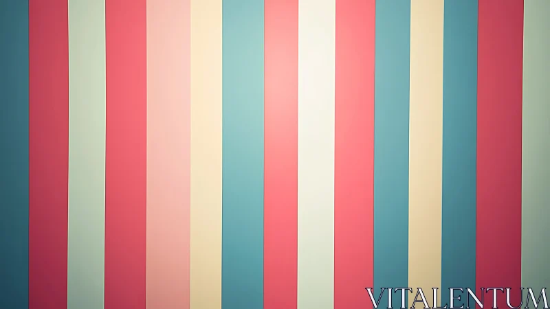 Vertical pastel stripes create balanced geometric rhythm.