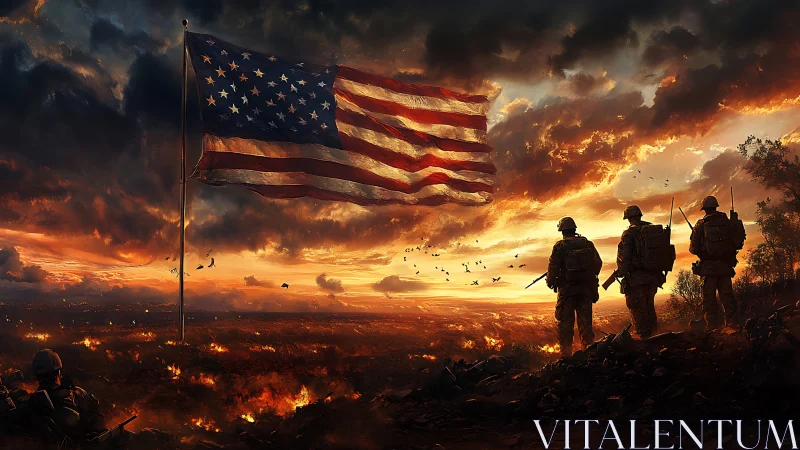 Soldiers Under Glory: Dusk's Defiant Vigil.