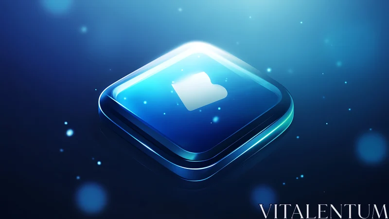 Luminescent like icon drifting through midnight-blue glow.